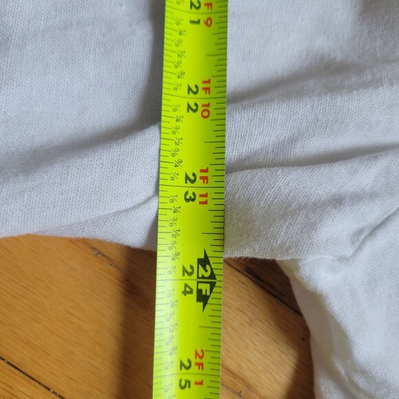 Cynthia Rowley 1X White Fringe Trim Linen Womens Blouse Top - Picture 8 of 9